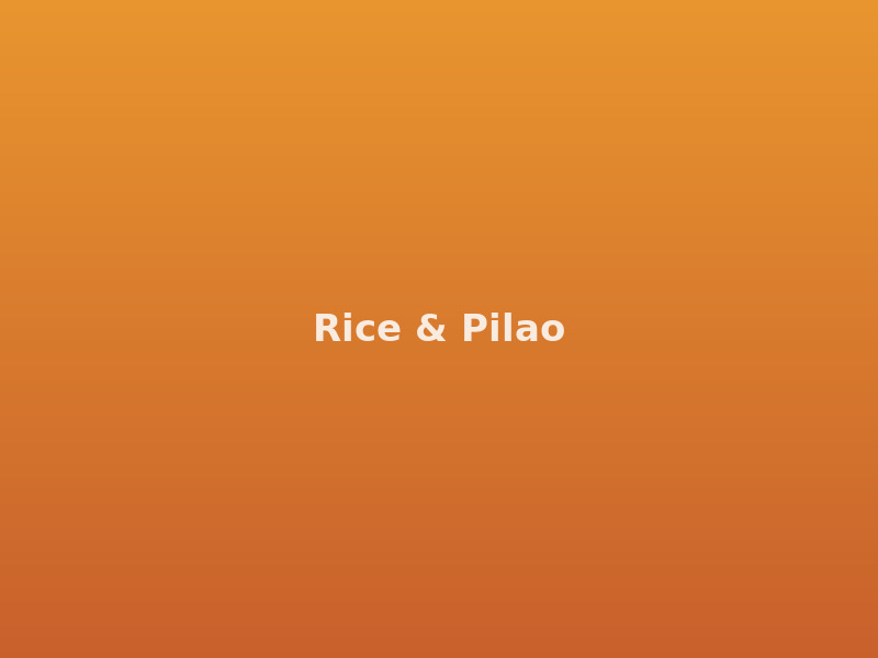 Rice varieties including pilao